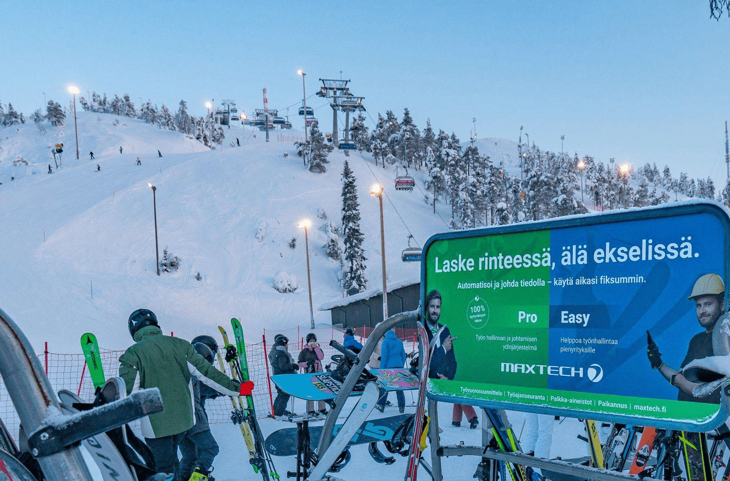 Maxtechin hiihtokeskuskampanja toimi erinomaisesti.